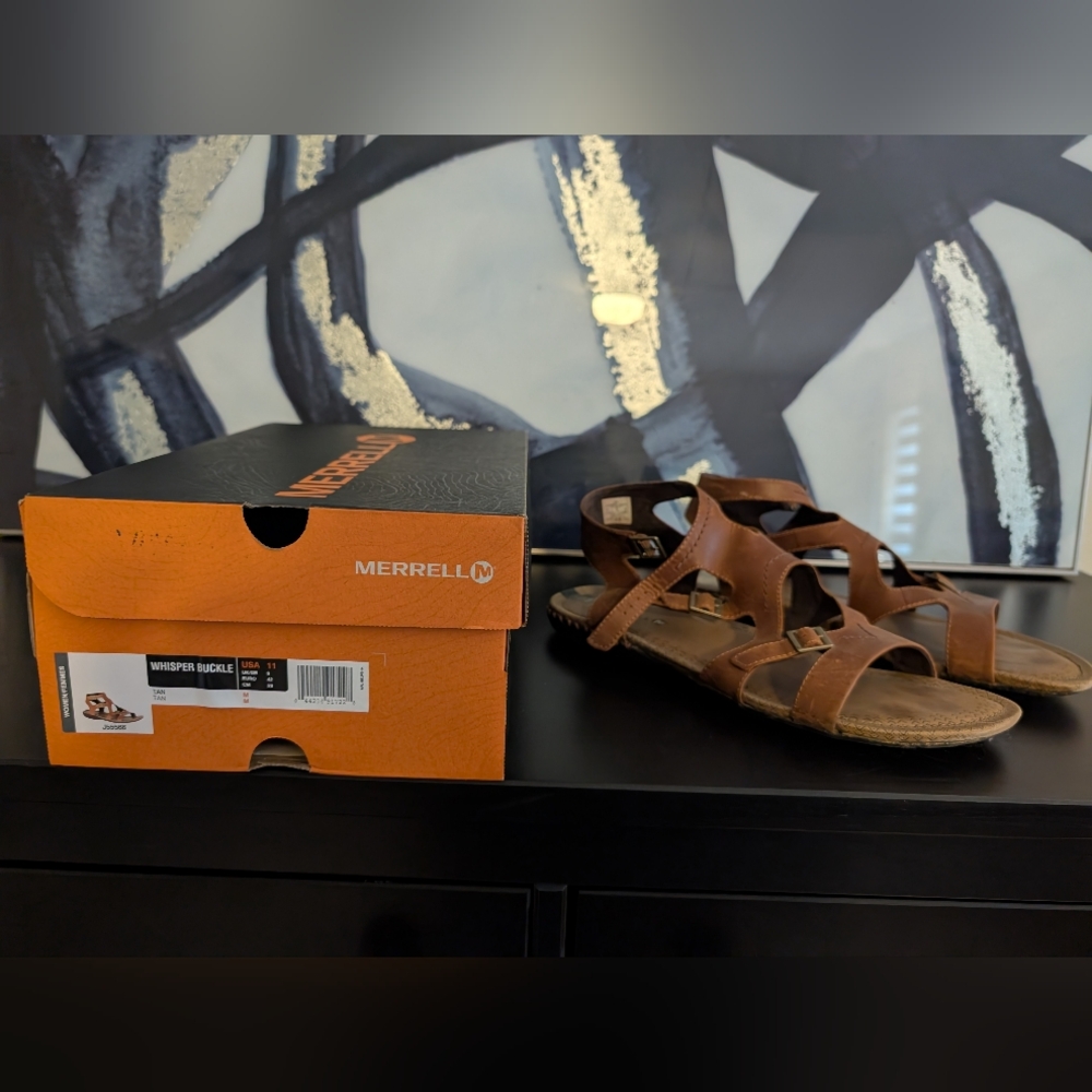 Merrell Tan Sandals Select Grip Move Strappy Buckle Outdoor Hiking Womens 11